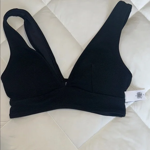 Black textured swim top - Picture 3 of 6